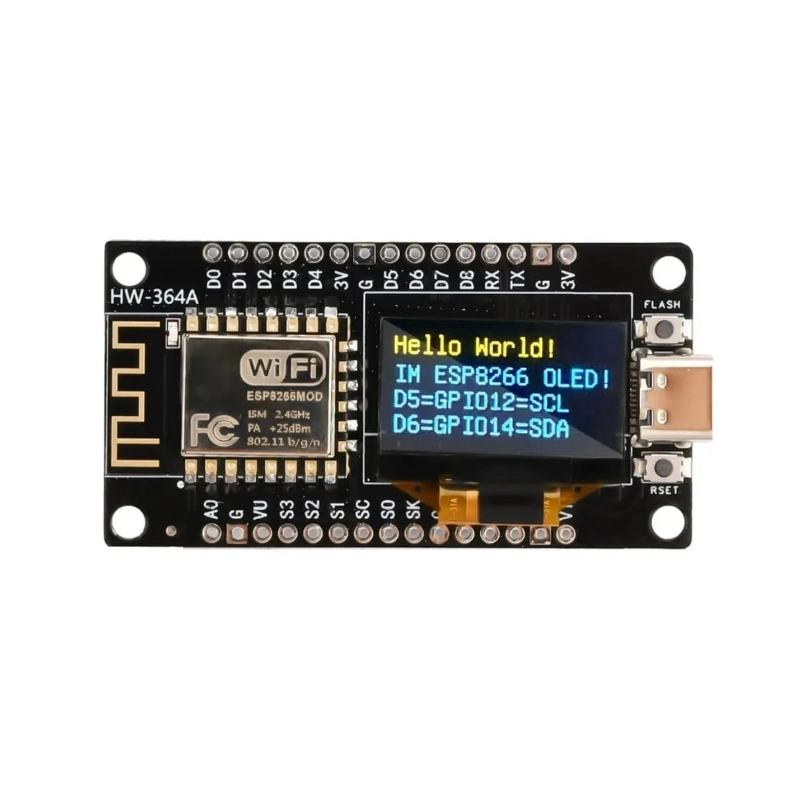 Placa de Desarrollo Esp8266 Oled 0.96 Ch340 USB Tipo C