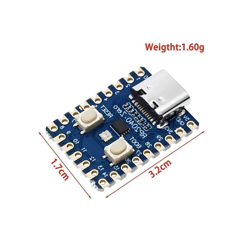 Placa de Desarrollo Rp2040 Zero Compatible Raspberry Pi Usb C - Imagen 3
