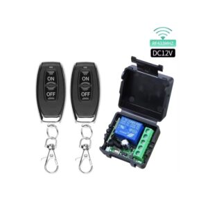 Relé Inalámbrico 12V DC 10A 433MHz + 2 Controles
