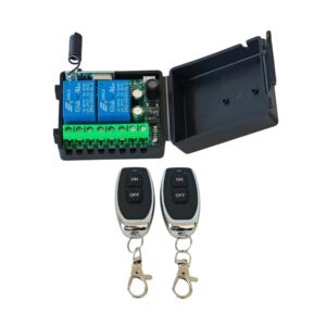 Rele Inalámbrico RF 220v 433MHz 2 Canales + 2 Controles Remotos